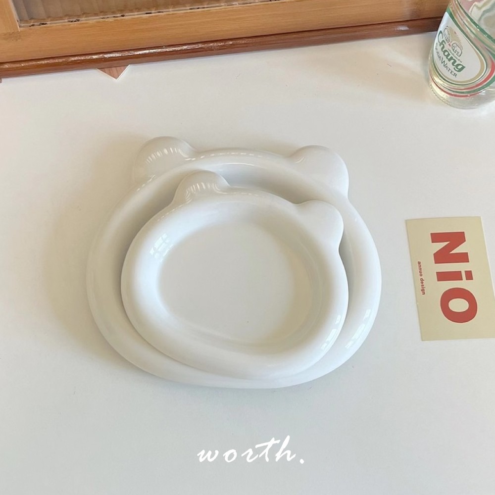 【渥思】小熊圓滾滾造型盤 陶瓷盤 甜點盤-細節圖4