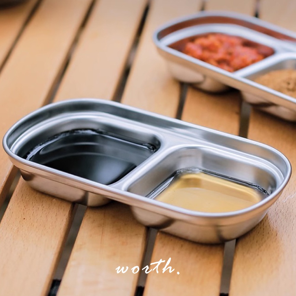 【渥思】韓式304拉絲不銹鋼醬料碟-細節圖7