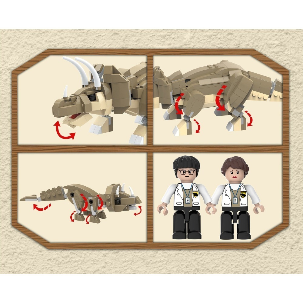 【Elfin world】EW-1011 侏儸紀系列-三角龍醫護組合-細節圖3