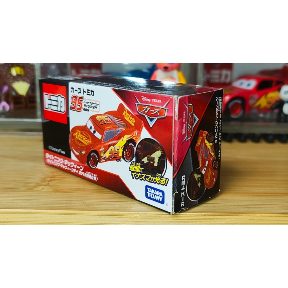 (含膠盒)TOMICA TOMY CARS 汽車總動員 麥坤 閃電麥坤 2020 夜光-細節圖3