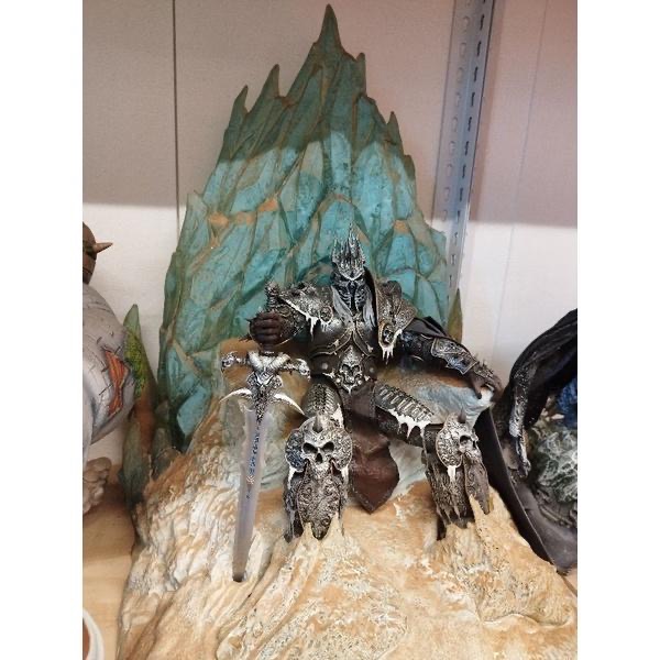 魔獸世界 阿薩斯 巫妖王 阿爾薩斯 1/4 雕像 AK XM P1S SIDESHOW-細節圖2