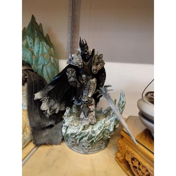 魔獸世界 阿薩斯 巫妖王 阿爾薩斯 1/4 雕像 AK XM P1S SIDESHOW-細節圖5