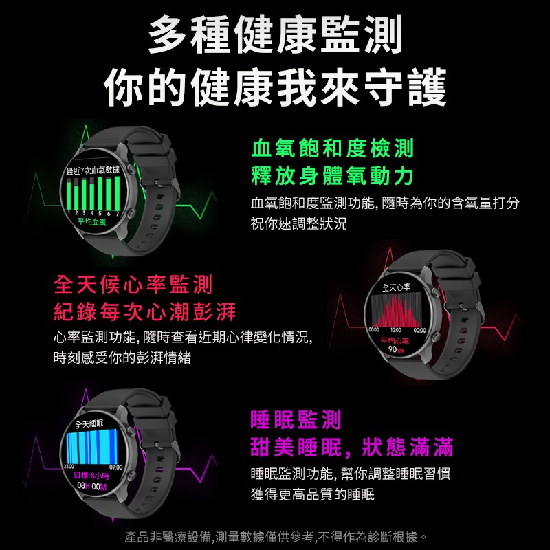 樂米  larmi infinity 3 樂米智能手錶 通話智能手錶 睡眠手錶 運動手錶 IP68防水手錶 來電心率血氧-細節圖4