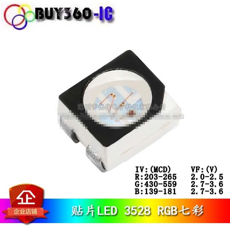 35930→5934 現貨【no】[35930] 3528/1210 貼片LED 七彩色 高亮發光二極體LED燈 RG-細節圖3