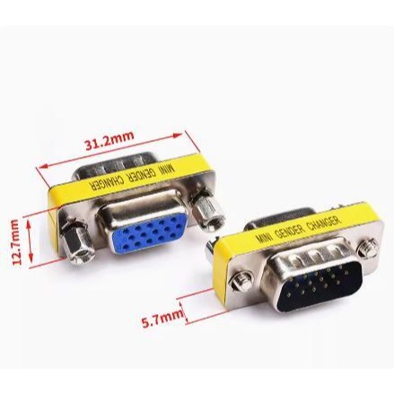 9023172→135582 現貨【-】vga D型連接器VGA母座 DB15三排15針串口轉換 公轉母轉接頭 L86-細節圖3