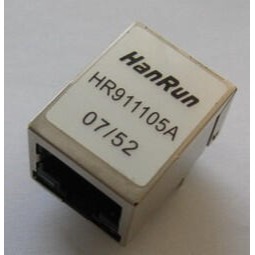 57361→5450 現貨【no】HanRun HR911105A RJ45 帶燈 網路變壓器 全新【網速快  1個一-細節圖2