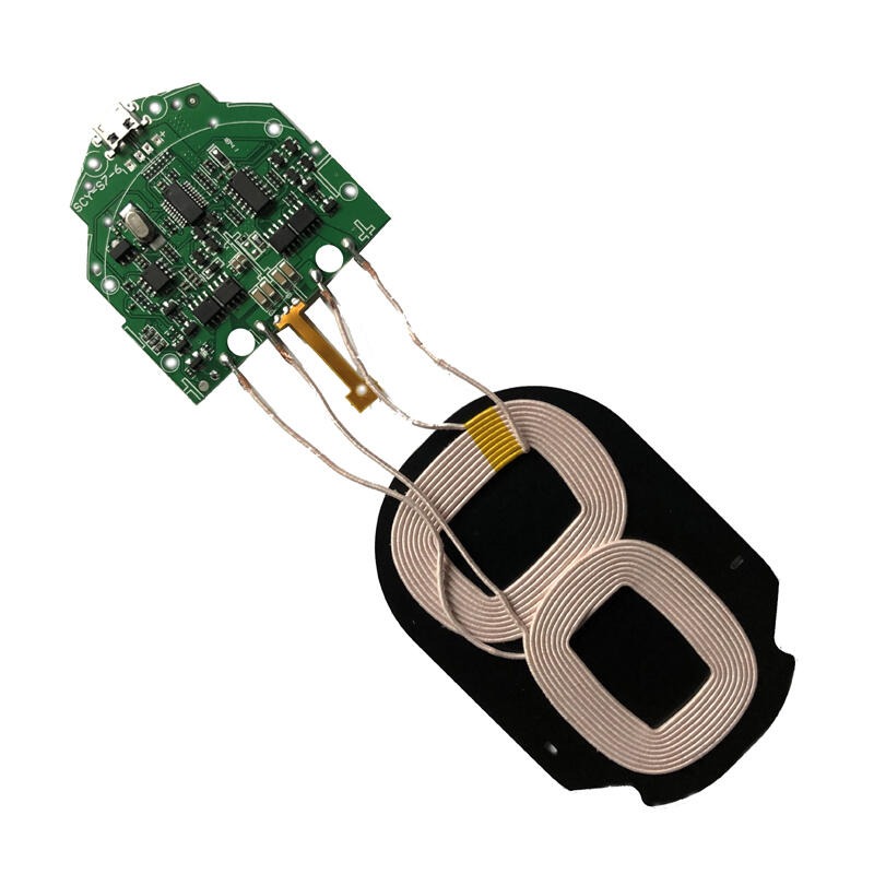 367883→128193 現貨【no】雙線圈快速無線充電器發射端模組PCBA板+2線圈通用qi標準diy改裝 w10-細節圖2