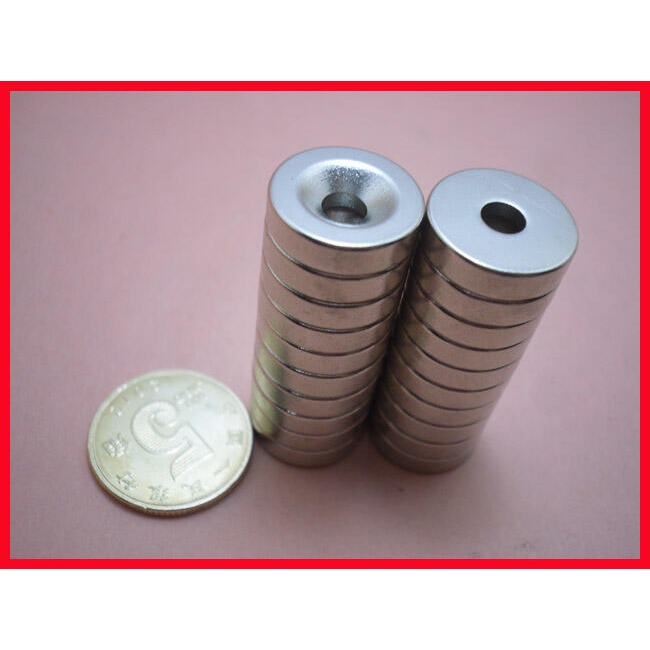 9019871→7374 現貨【no】稀土永磁王強力磁鐵吸鐵石園形帶孔直徑15*厚5-沉孔5(mm)   強磁 W19-細節圖2