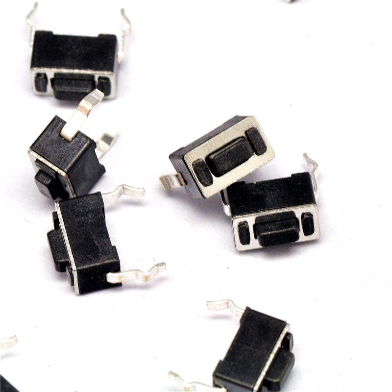 326214→67572 現貨【no】3*6*4.3MM 輕觸開關 立式2腳 黑色/進口 微動開關 (20只) W14-細節圖2