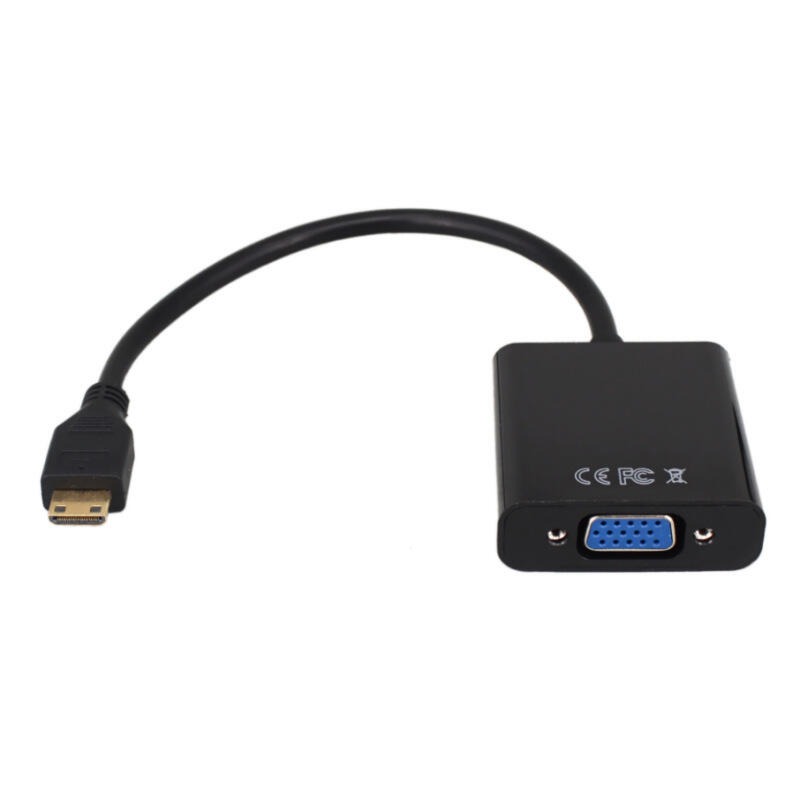 333418→9102 現貨【mini HDMI轉VGA】mini HDMI轉VGA線轉換器筆記本平板高清線 迷你HD-細節圖2
