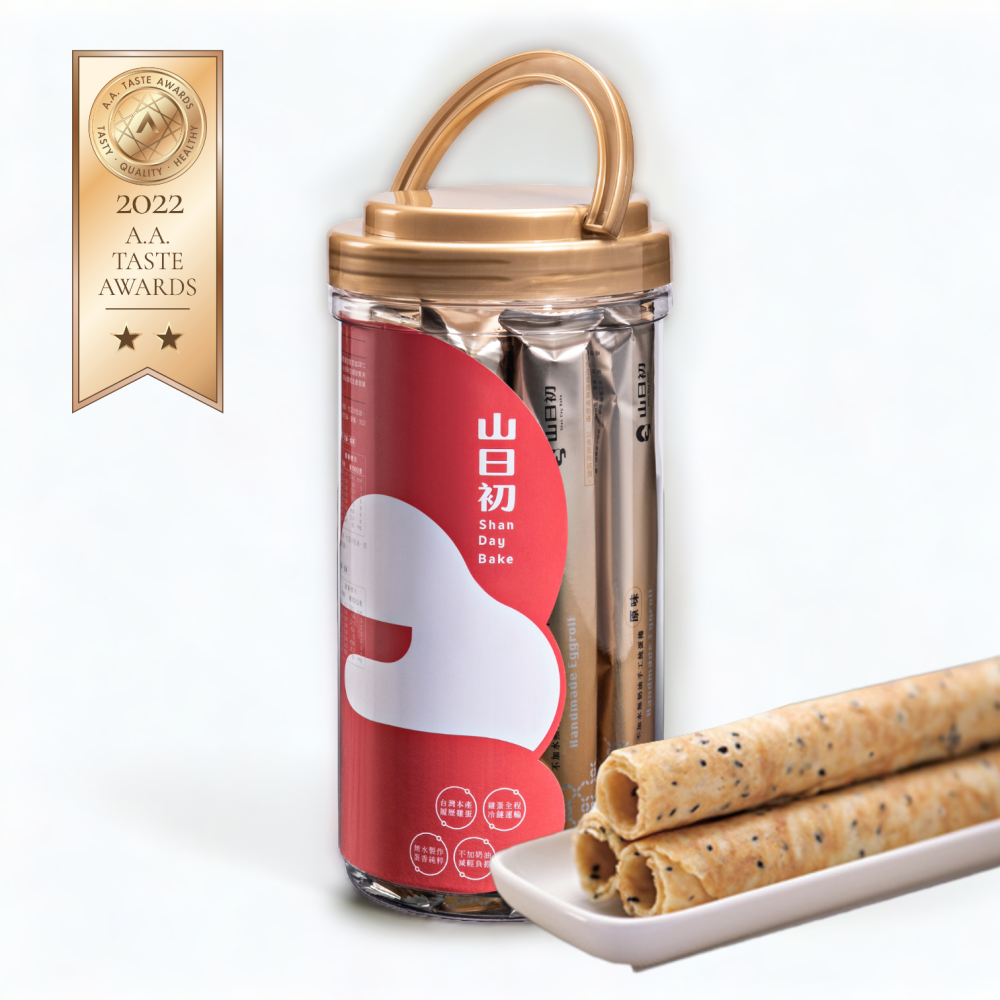 【山日初】綜合手工蛋捲 (桶裝)-原味+芝麻-細節圖2