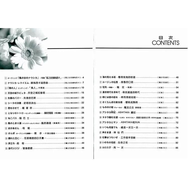 全新 《宮崎駿動畫鋼琴名曲集》附CD 日本DOREMI 鋼琴譜 五線譜 樂譜 風之谷 天空之城 龍貓 紅豬 DM334-細節圖2