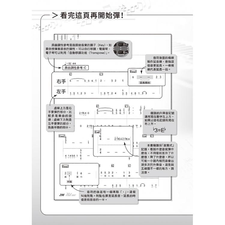 【恩心樂器】Hit102中文流行鋼琴百大首選（簡譜版）中文流行歌曲改編的鋼琴曲-細節圖2