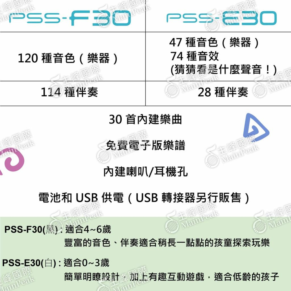 【恩心樂器】YAMAHA PSS-F30 PSS-E30 多功能 37鍵 兒童電子琴 電子琴 E30 F30 山葉-細節圖5