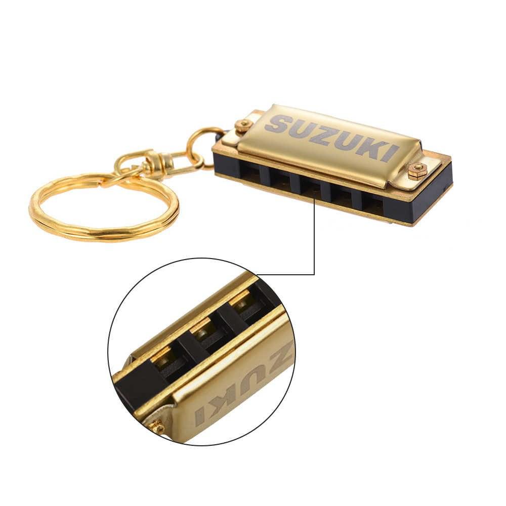 【恩心樂器】鈴木 SUZUKI MINI HARMONICA 5孔10音 迷你口琴 兒童口琴 鑰匙圈 吊飾 項鍊-細節圖2