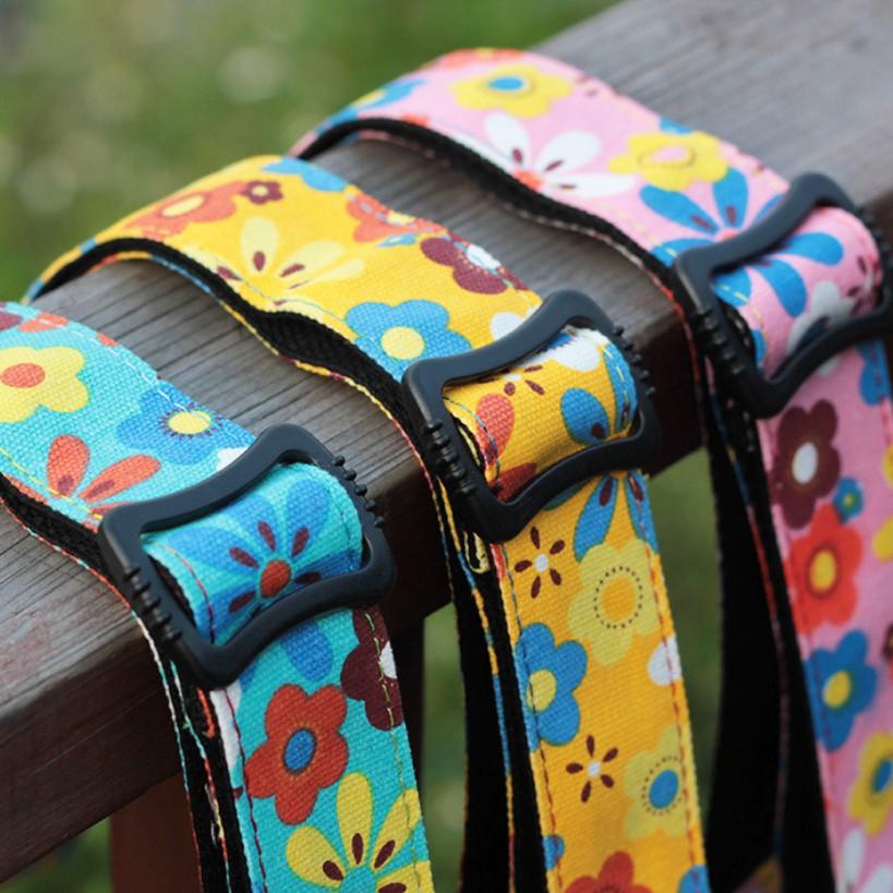 【送綁繩、背帶釘】夏威夷熱帶風情花朵 背帶 吉他背帶 烏克麗麗背帶 貝斯背帶 木吉他/電吉他/烏克麗麗 皆可用 藍色-細節圖6