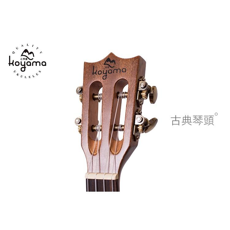 【恩心樂器批發】Koyama KYM-250SPR-T 古典琴頭系列 26吋烏克麗麗 雲杉單板 送原廠琴袋調音器背帶-細節圖2