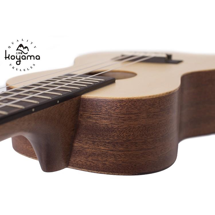 【恩心樂器批發】Koyama KYM-250SPR-T 古典琴頭系列 26吋烏克麗麗 雲杉單板 送原廠琴袋調音器背帶-細節圖8