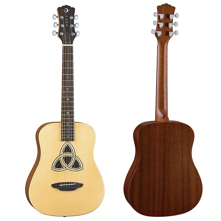 美國 LUNA SAF TRI 三位一孔 雲杉/桃花心木 36吋旅行吉他 民謠吉他 木吉他 兒童吉他 小吉他-細節圖2