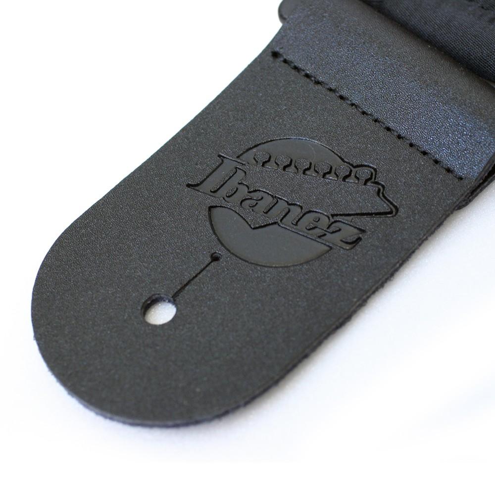 【恩心樂器批發】日本 IBANEZ 原廠吉他背帶 雙頭真皮 刺繡循環 黑 GS601LG-BK 木吉他/電吉他/貝斯-細節圖2