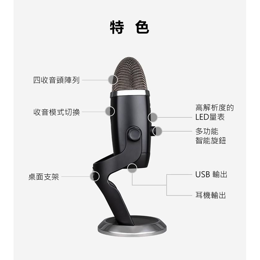 限量送防噴網 升級版【台灣總代公司貨】Blue Yeti X USB麥克風 雪怪 電容麥克風 電容式麥克風 YETIX-細節圖3