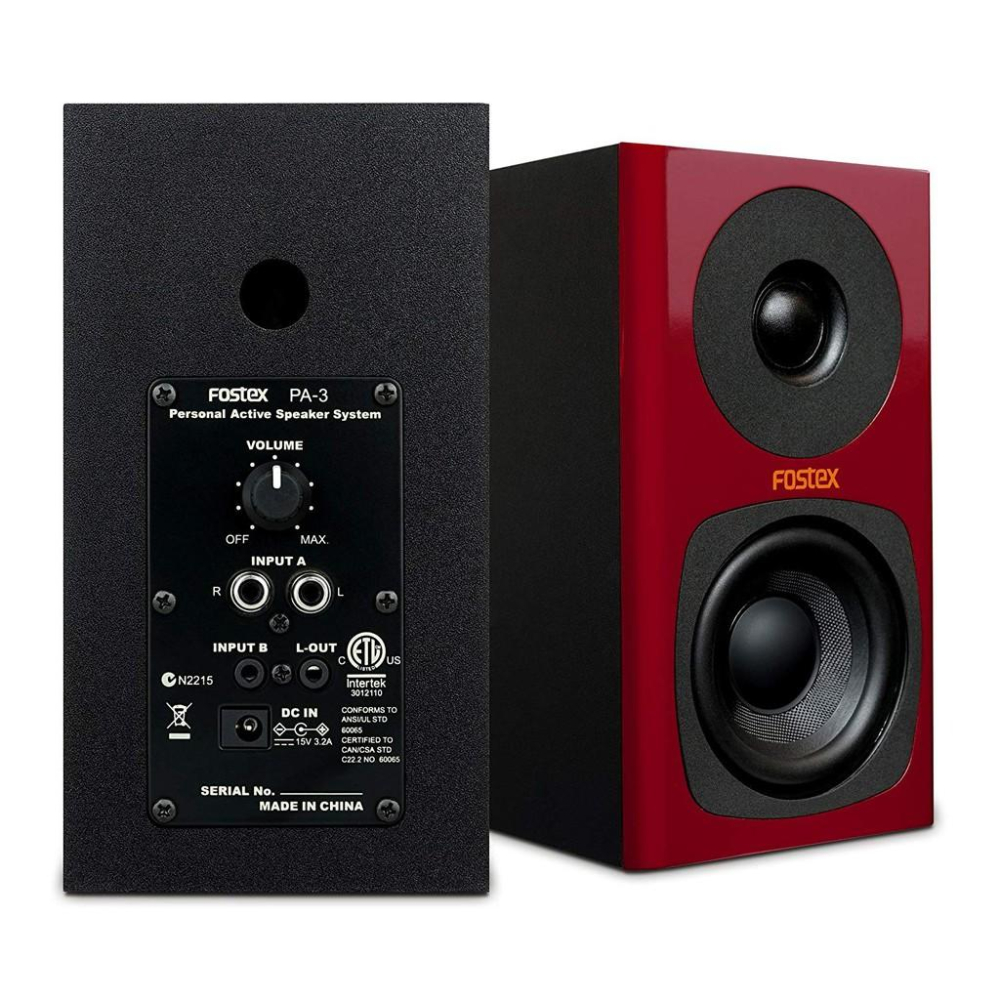 【台灣總代理公司貨】Fostex PA-3 PA3 主動式 3吋監聽喇叭 喇叭 兩件式音響 (PM0.3 升級版) 紅色-細節圖4