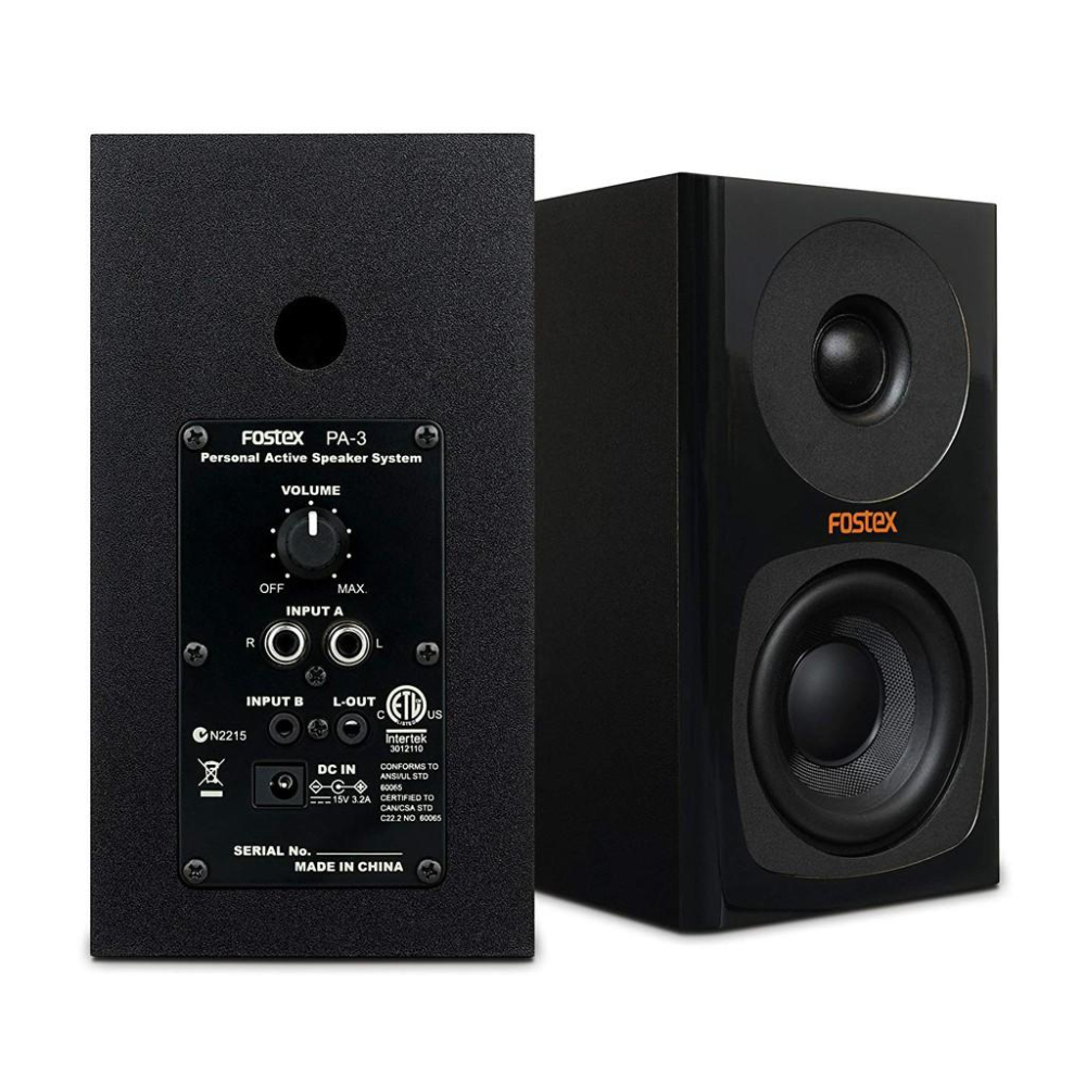 【台灣總代理公司貨】Fostex PA-3 PA3 主動式 3吋 監聽喇叭 喇叭 兩件式音響 (PM0.3 升級版) 黑-細節圖2