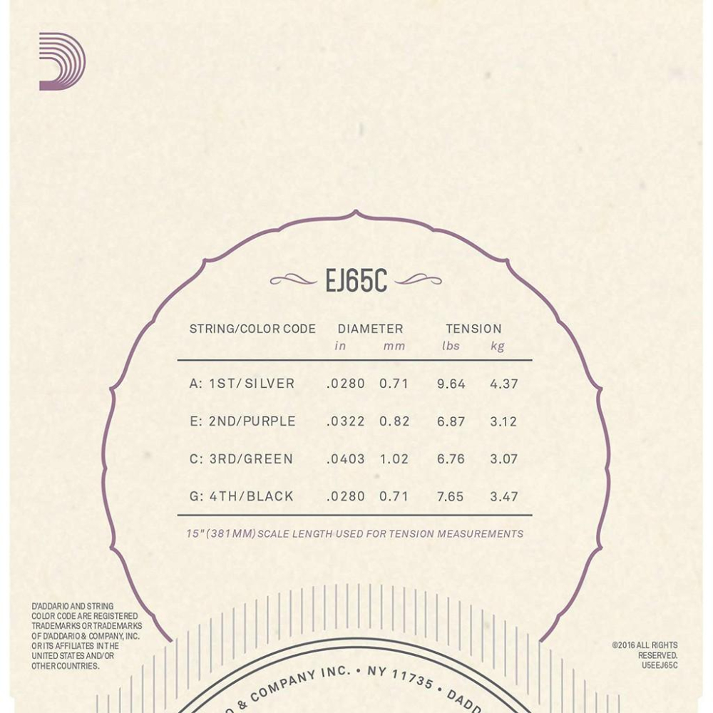 【3包$540】EJ65C D＇addario Daddario EJ65 23吋烏克麗麗弦 透明尼龍弦 烏克麗麗琴弦-細節圖3