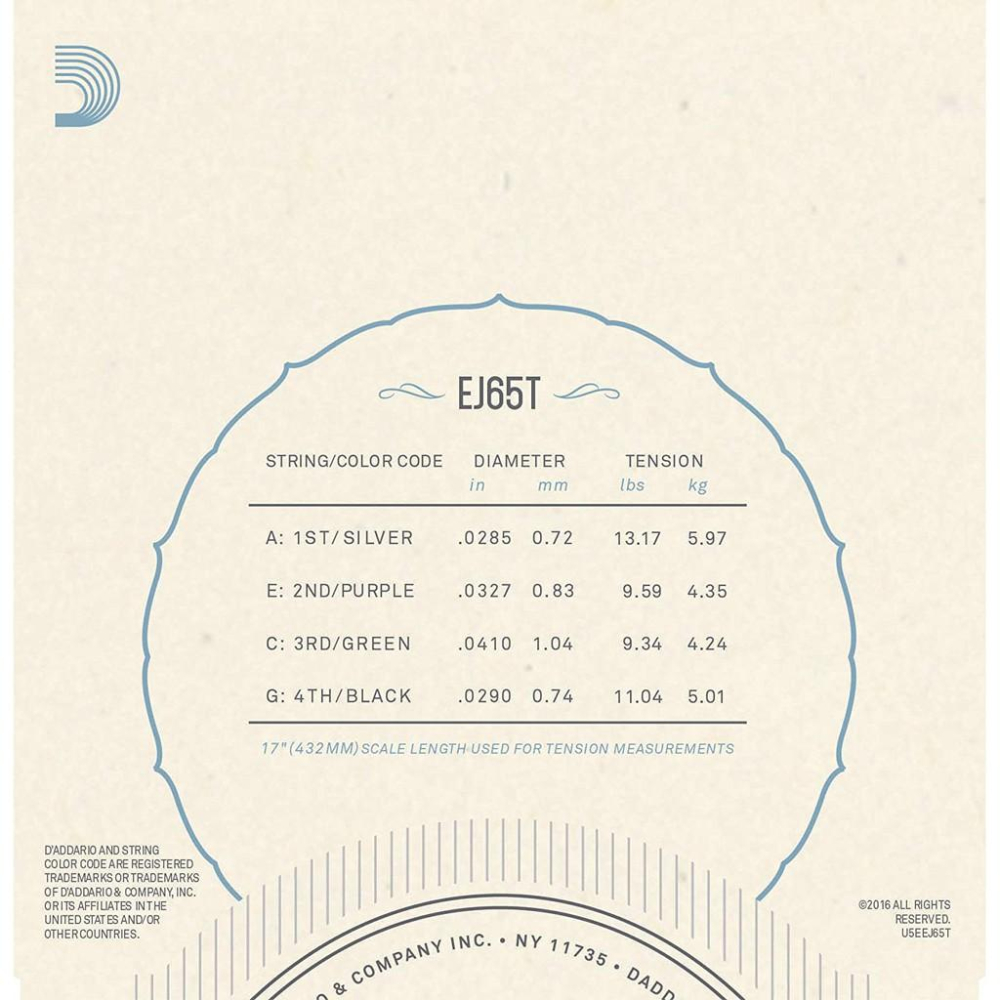 【3包入】EJ65T D＇addario Daddario EJ65 26吋烏克麗麗弦 透明尼龍弦 烏克麗麗琴弦-細節圖3