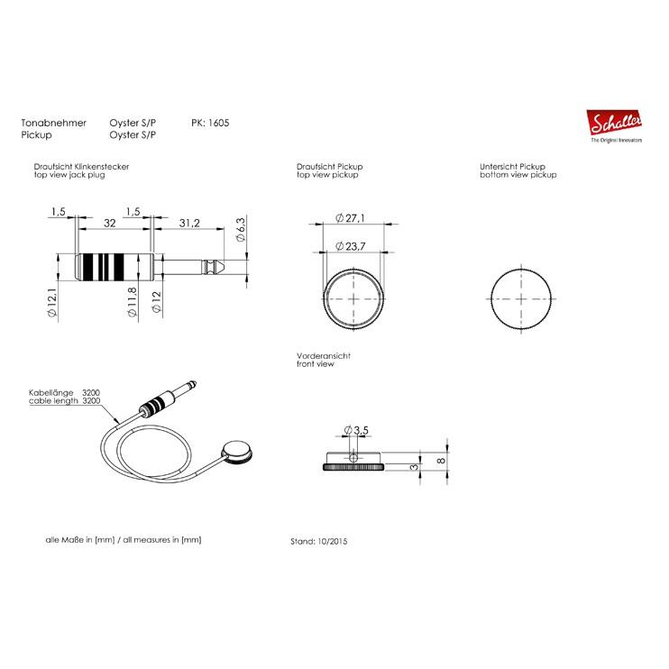 【公司貨免運】 德國 Schaller Oyster 723 免開孔吸附式拾音器 吉他/提琴/烏克麗麗/二胡/國樂皆可用-細節圖4