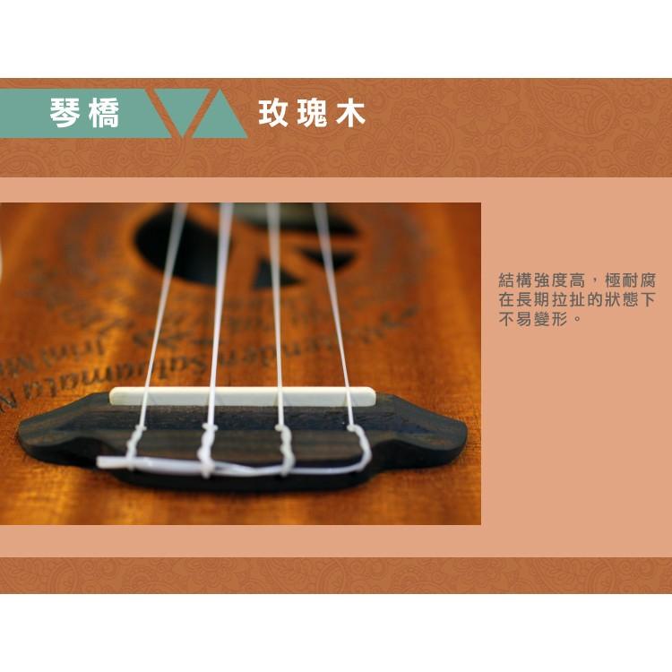 【恩心樂器批發】美國 LUNA MALUHIA PEACE 23吋烏克麗麗 和平符號 和平雕刻 UKE MALU-細節圖6