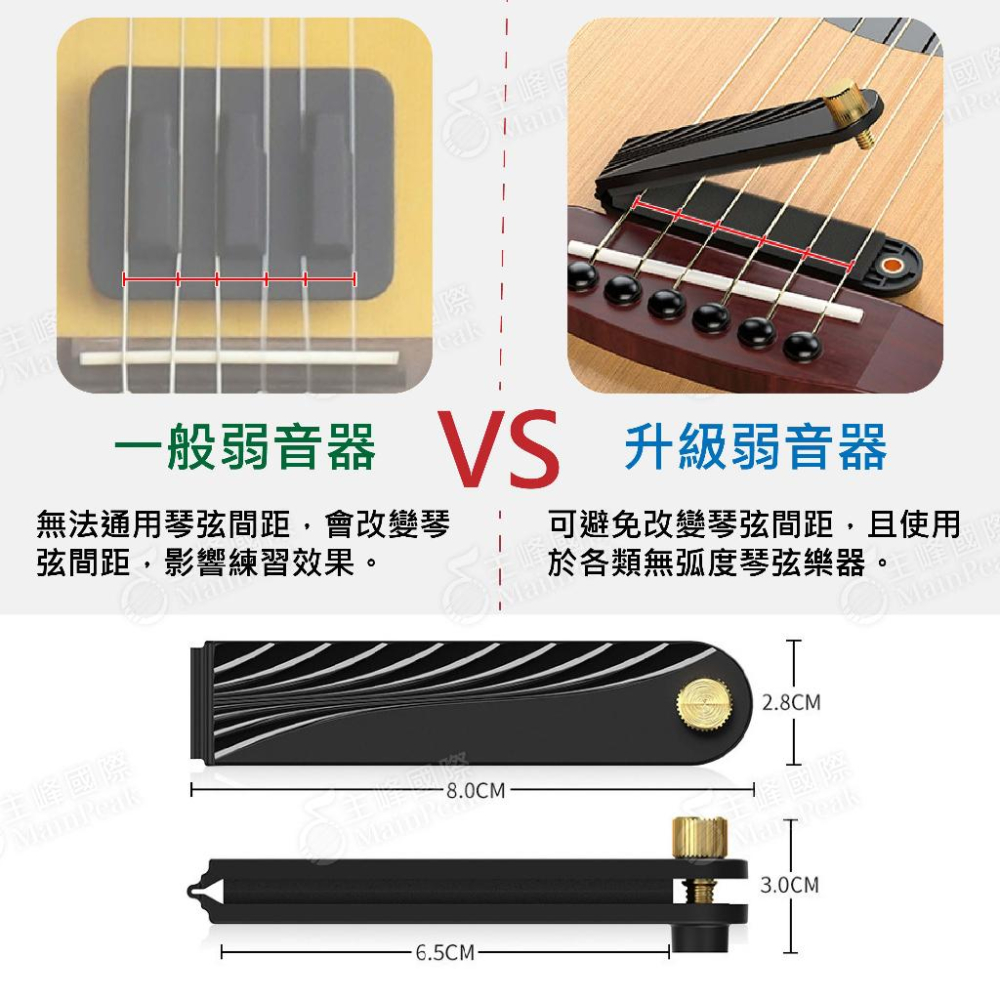 【恩心樂器】吉他消音器 吉他靜音器 消音墊靜音 ANM26 吉他 烏克麗麗 靜音墊 夾式 弱音器-細節圖5