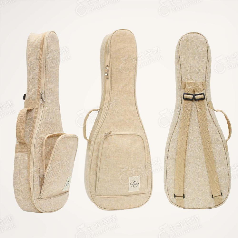 【恩心樂器】KOYAMA 15mm厚 亞麻 23吋 烏克麗麗袋 烏克麗麗背袋 烏克麗麗琴袋 琴袋 手提 側背 後背三用-細節圖6