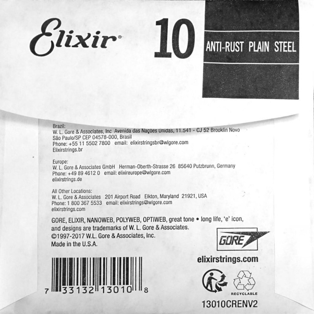 【正版公司貨】 Elixir E1 第一弦 散弦 木吉他零弦 民謠吉他弦 電吉他弦 電吉他散弦 吉他弦 10 13010-細節圖2