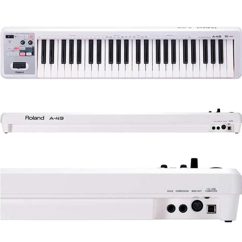 【公司貨】ROLAND A-49 A49 49鍵 MIDI控制鍵盤 鍵盤控制器 主控鍵盤 鍵盤 控制器 白色-細節圖3