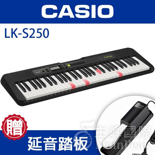【加贈踏板】台灣公司貨 CASIO LK-S250 61鍵 電子琴 卡西歐 魔光教學電子琴 (電鋼琴風格琴鍵LK-265