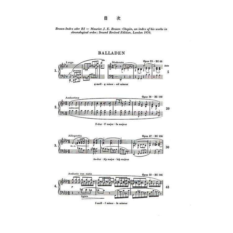 【恩心樂器】CY-Y31 蕭邦 敘事曲【原典版】全音樂譜出版社 大陸書店-細節圖2