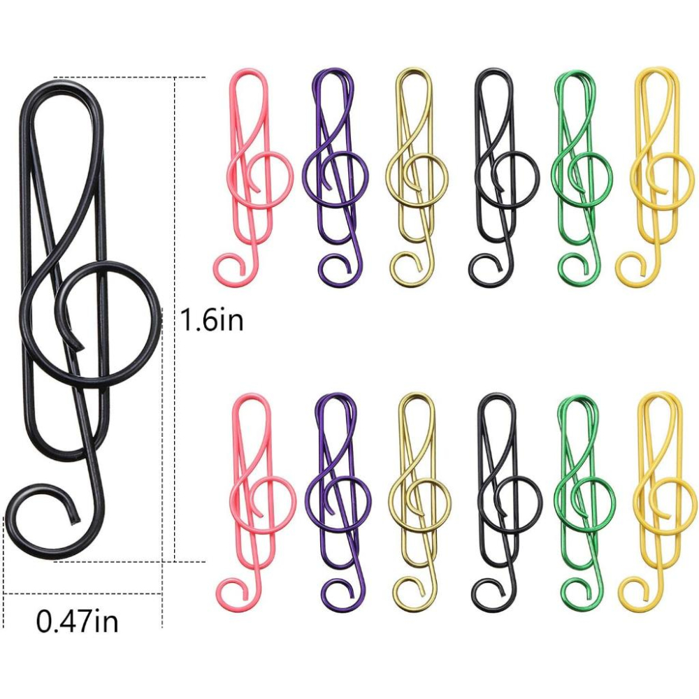 【恩心樂器】高音符迴紋針 高音符號 音樂 書籤 樂器造型 造型迴紋針 音符 辦公文具 文具用品 迴紋針 CPHX005-細節圖3