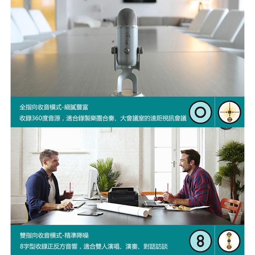 【台灣總代公司貨】保固2年 美國 Blue Yeti USB 雪怪 專業電容式 電容麥克風 電容式麥克風 孔雀綠-細節圖9