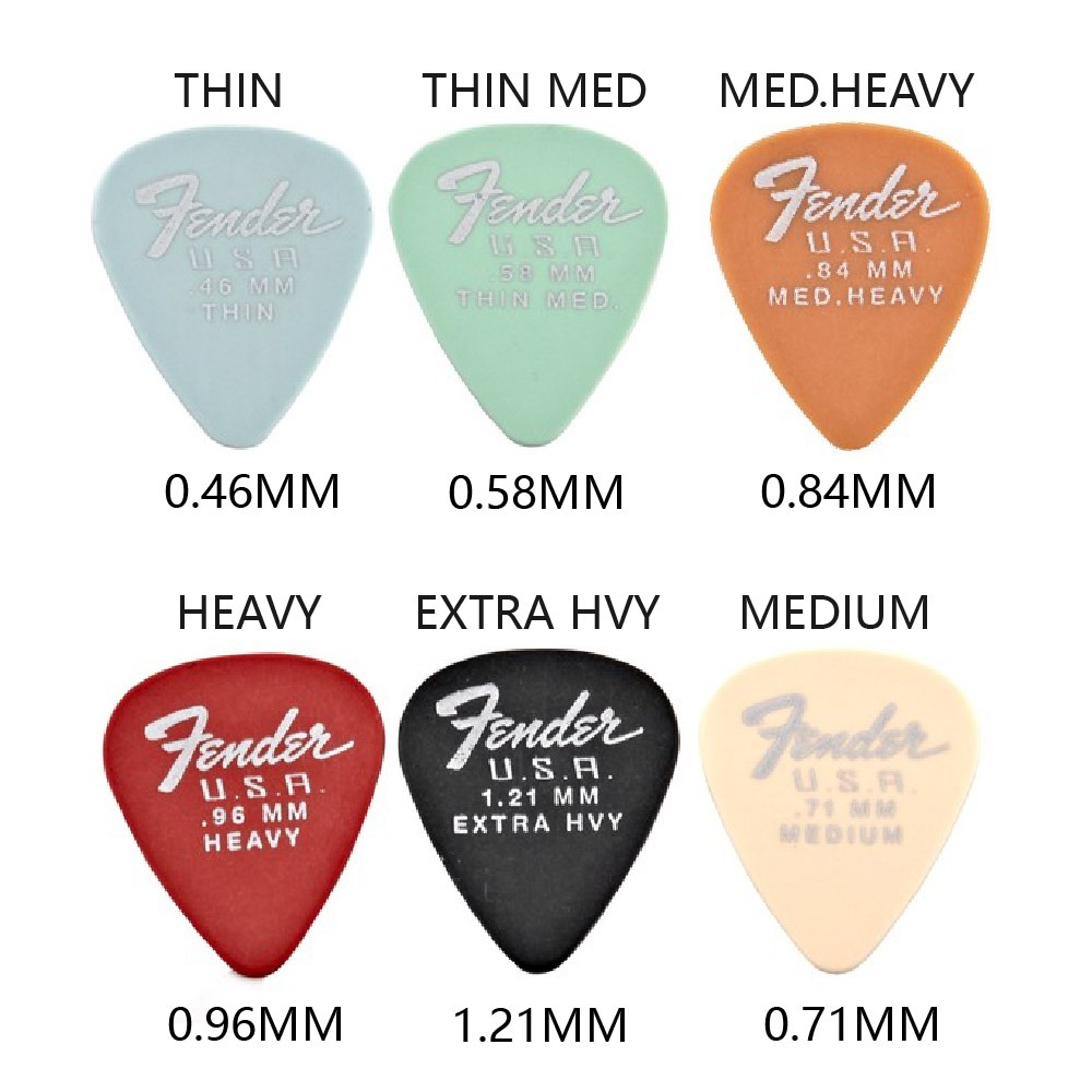 【恩心樂器】FENDER DURA-TONE PICK 6種厚度 美國大牌 正貨 匹克 吉他PICK 烏克麗麗 貝斯-細節圖2