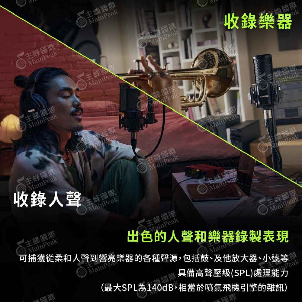 【恩心樂器】保固兩年 SHURE SM4-K-KIT 大振膜電容麥克風 直播錄音 直播 視訊語音 雙振膜 防破音 組合-細節圖5