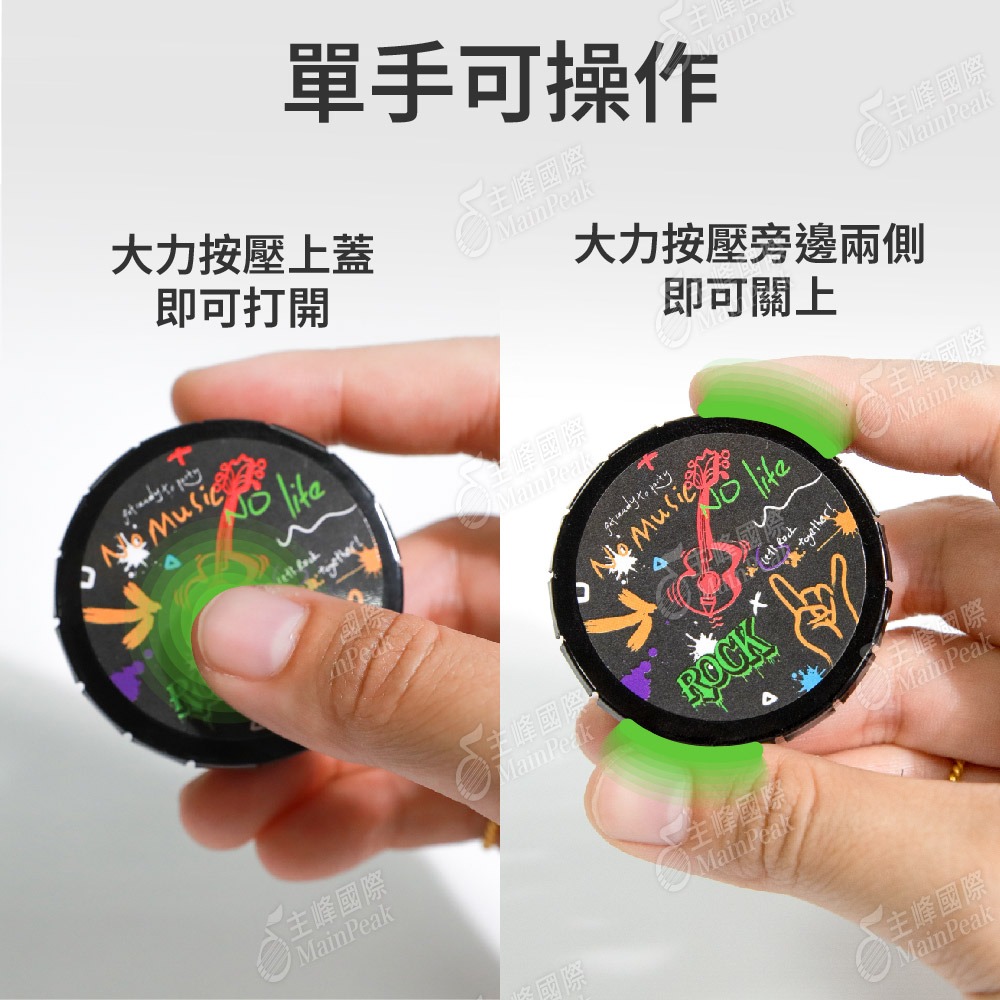 【恩心樂器】ICLIP 12片鐵盒裝 吉他彈片盒 圓形鐵盒 PICK鐵盒 撥片 彈片 PICK夾 收納盒 匹克 搖滾風-細節圖3