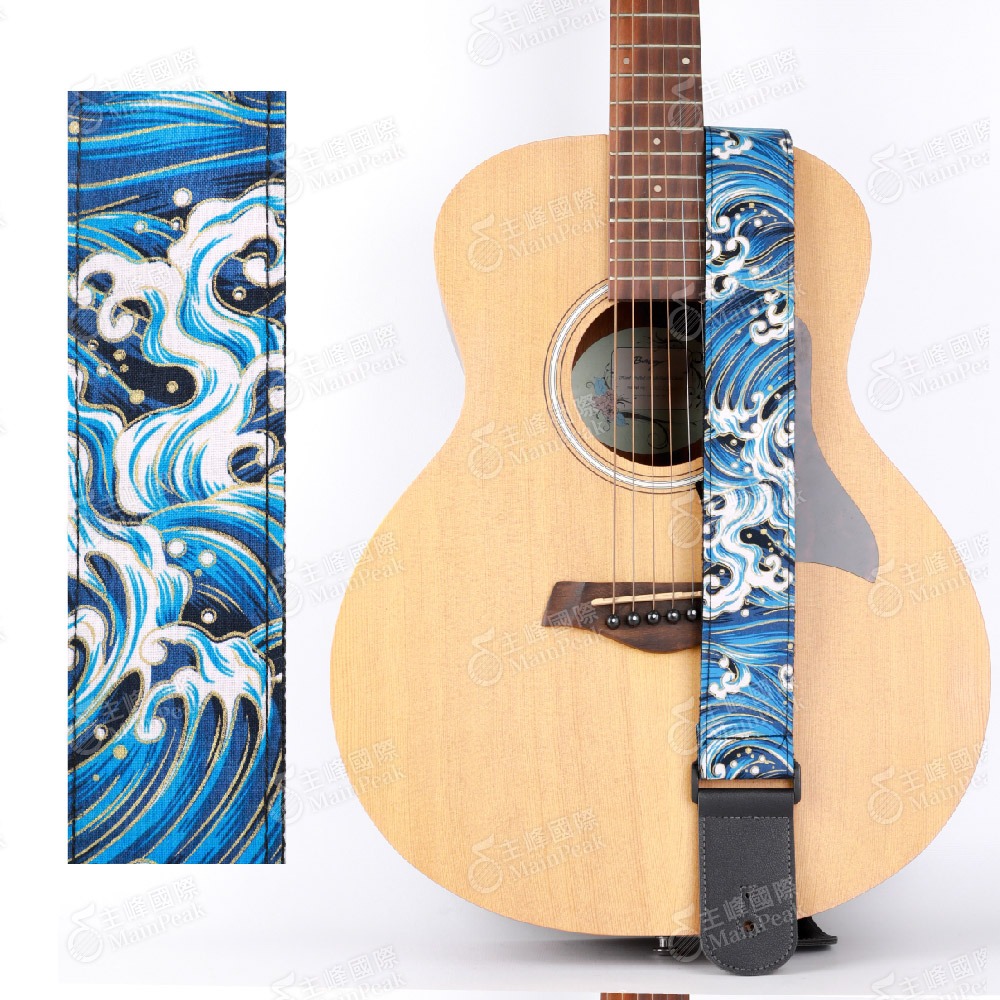 日式風格背帶 吉他背帶 加寬背帶 丹頂鶴 櫻花 海浪 蝴蝶 貝斯背帶 木吉他/電吉他/貝斯/烏克麗麗 NGS-細節圖4