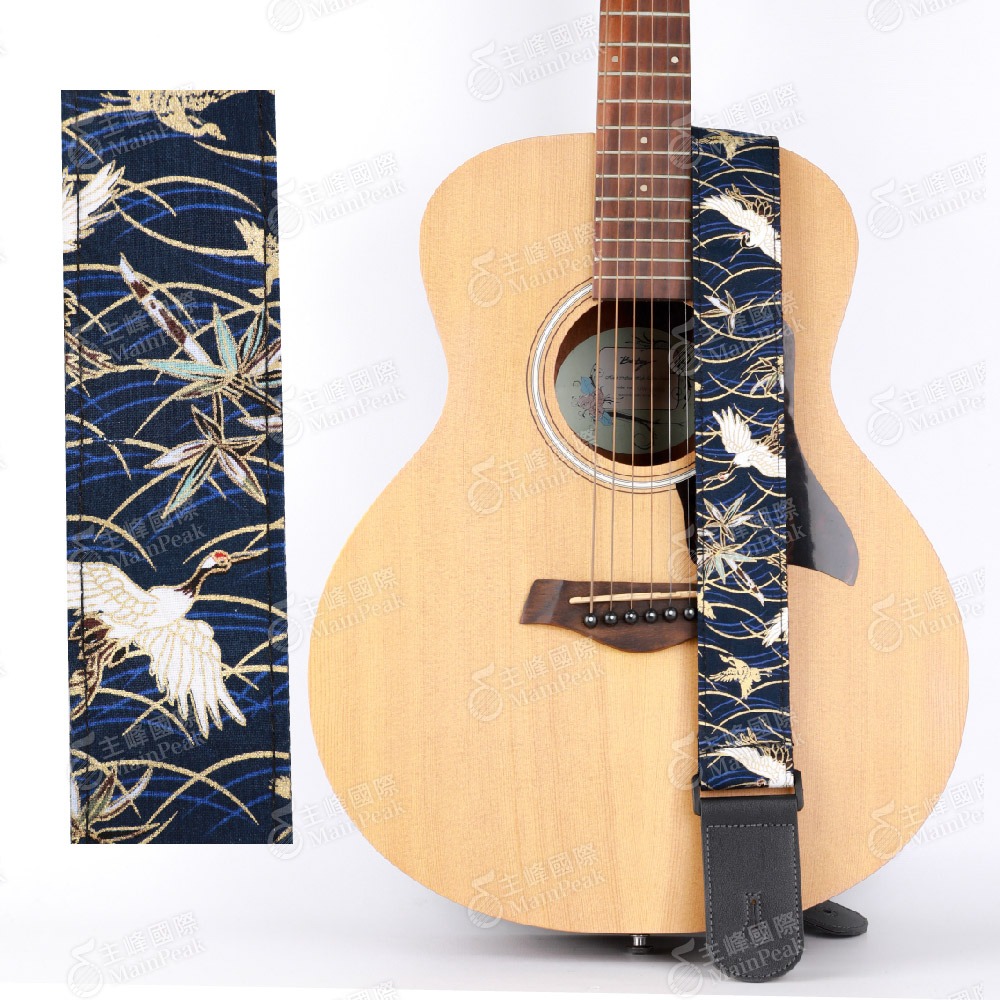 日式風格背帶 吉他背帶 加寬背帶 丹頂鶴 櫻花 海浪 蝴蝶 貝斯背帶 木吉他/電吉他/貝斯/烏克麗麗 NGS-細節圖5