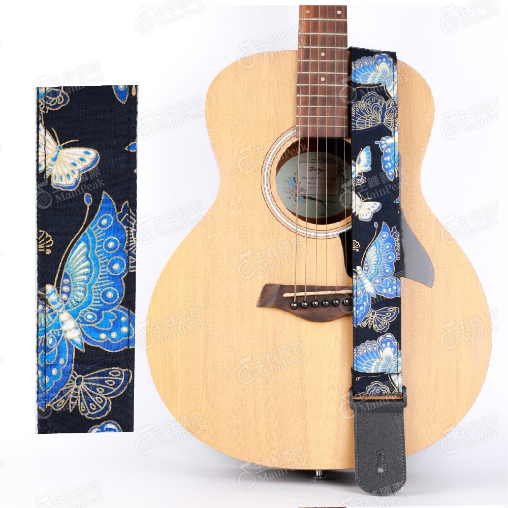 日式風格背帶 吉他背帶 加寬背帶 丹頂鶴 櫻花 海浪 蝴蝶 貝斯背帶 木吉他/電吉他/貝斯/烏克麗麗 NGS-細節圖6