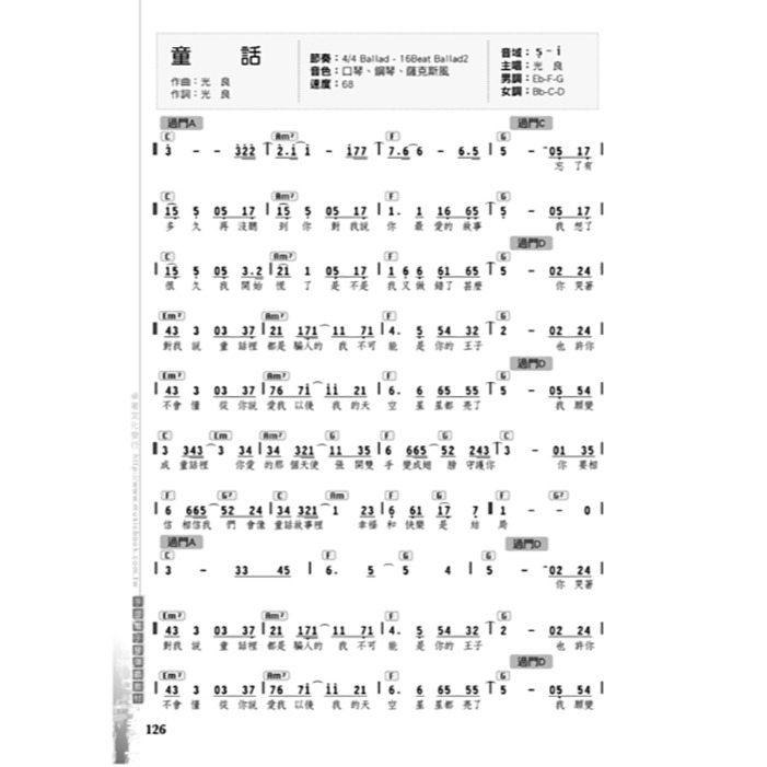 卓著《手提電子琴彈唱教材》鋼琴譜 簡譜 快樂學爵士 流行歌曲 賴薇伊編著 卡農 五月天 曹格 鄧紫棋 陳勢安-細節圖2