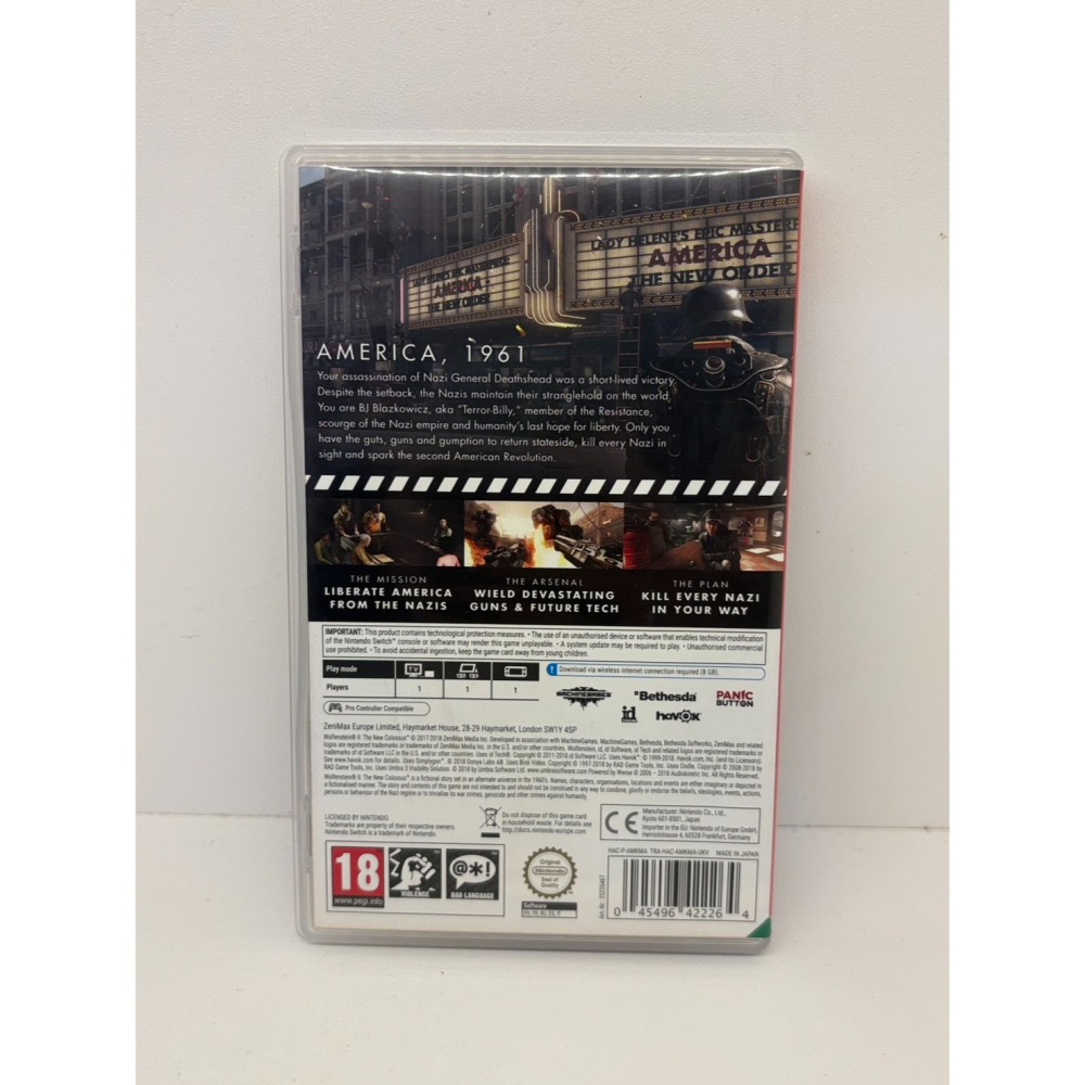 【優格米電玩內湖】2手 二手 中古 NS Switch 德軍總部 2 德軍總部2 新巨像 中文版-細節圖2