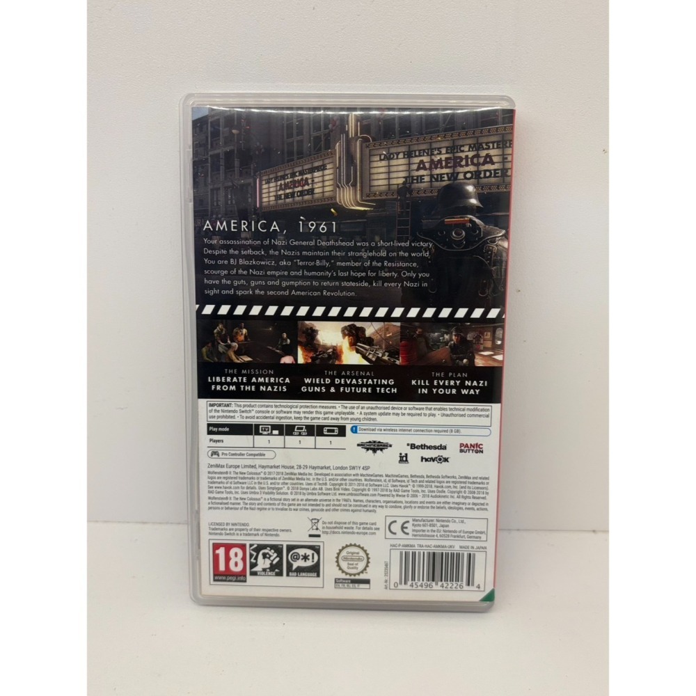 【優格米電玩內湖】2手 二手 中古 NS Switch 德軍總部 2 德軍總部2 新巨像 中文版-細節圖2