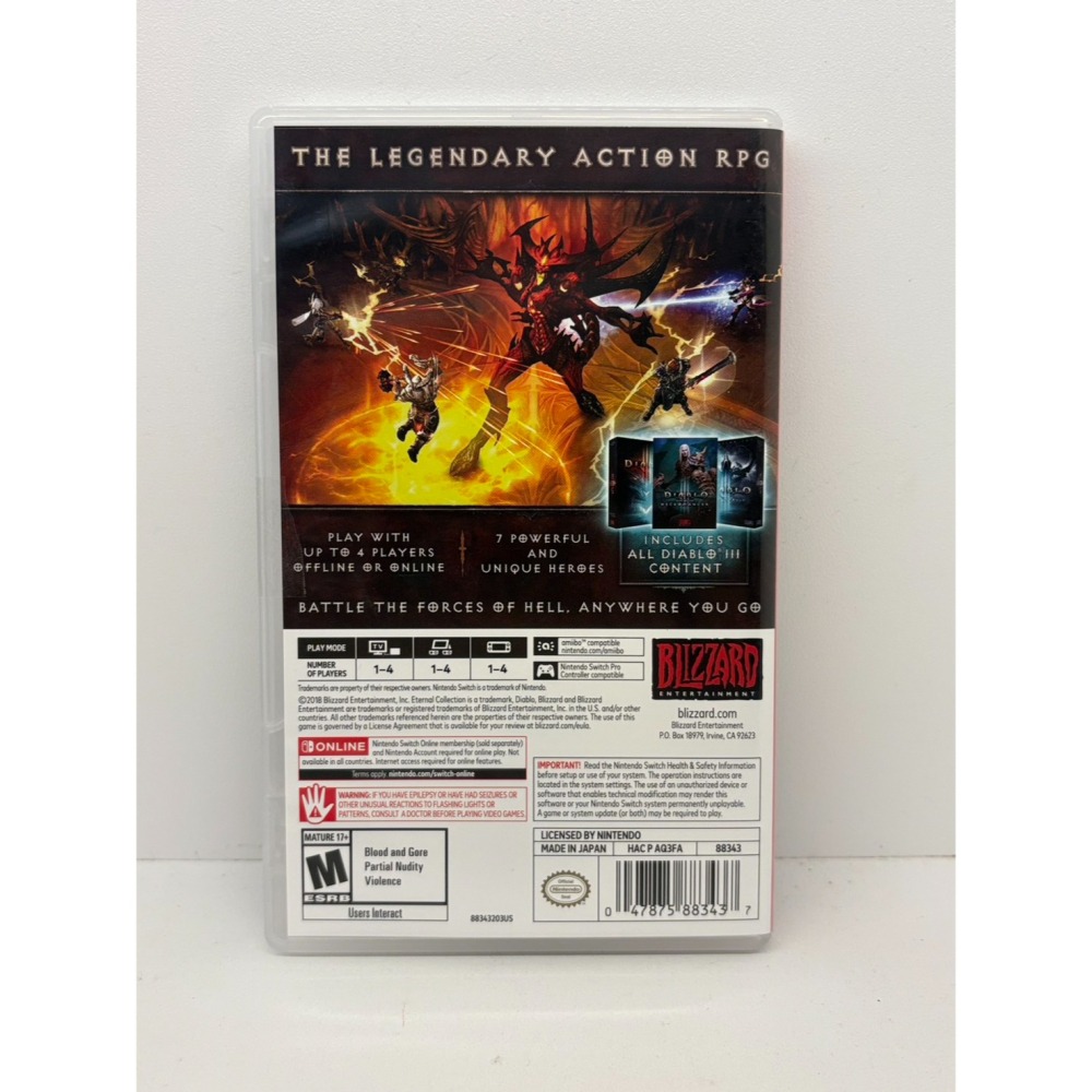 【優格米電玩內湖】2手 二手 中古 NS Switch 暗黑破壞神3 永恆之戰 中文版 暗黑破壞神 3-細節圖2
