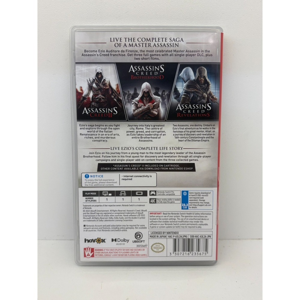 【優格米電玩內湖】2手 二手 中古 NS Switch 刺客教條 埃齊歐合輯 中文版-細節圖2